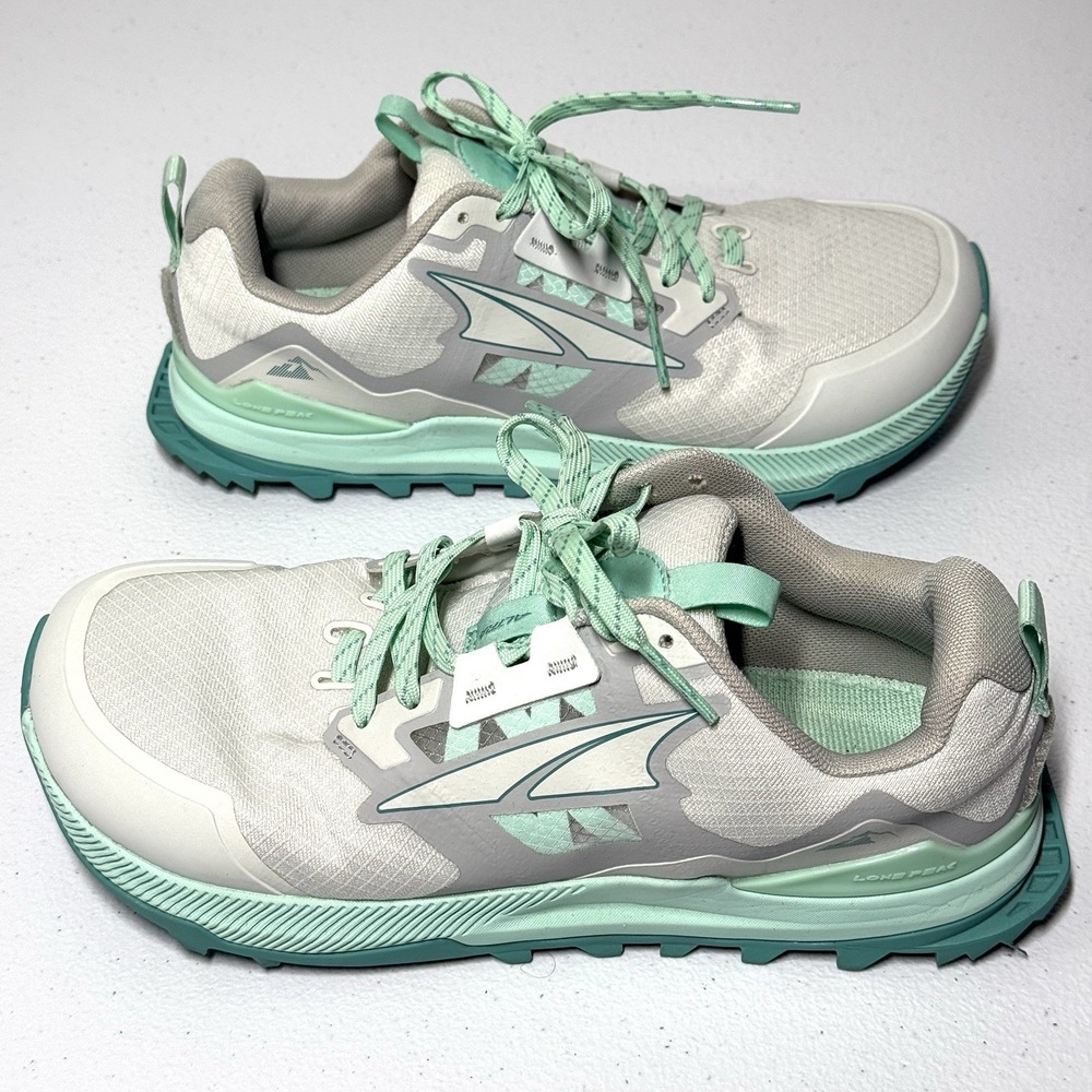 Altra Shoes Women 8 Wide Lone Peak 7 Womens Gray Trail Running Outdoor Grey Teal - Picture 5 of 14
